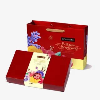 糖村绢绒花赏礼盒免抠