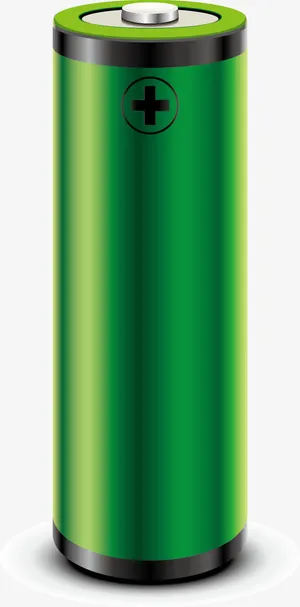 绿色卡通电池图免抠