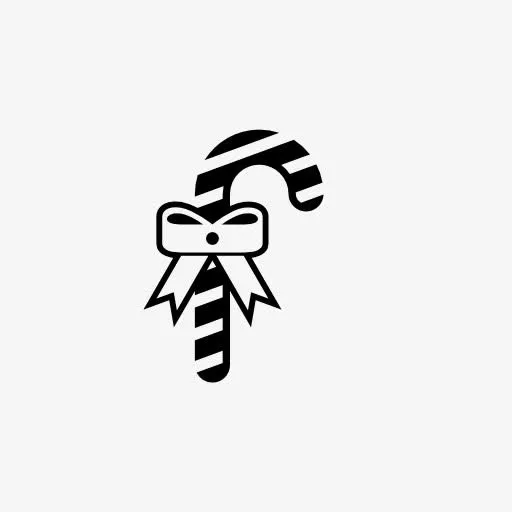 圣诞条纹拐棍图标免抠