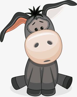 矢量卡通驴免抠