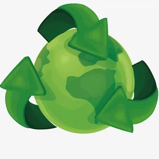 矢量绿色循环免抠