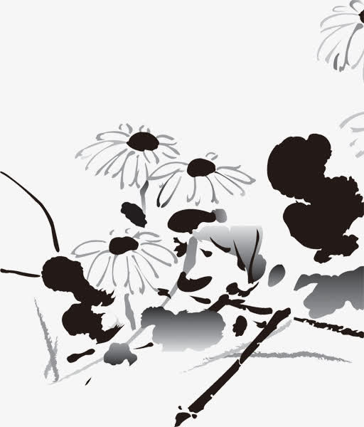 水彩花免抠