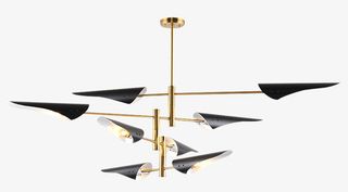 简约工业风铁艺吊灯免抠