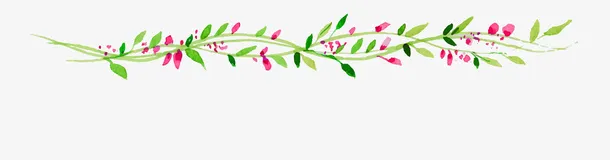 文艺清新花草海报设计装饰免抠