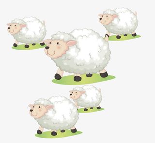 一群可爱的绵羊矢量素材免抠