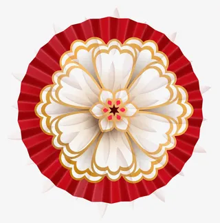 中国风剪纸装饰图案免抠