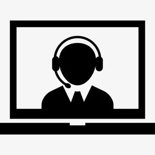 运营商呼叫中心在笔记本电脑的屏幕图标免抠