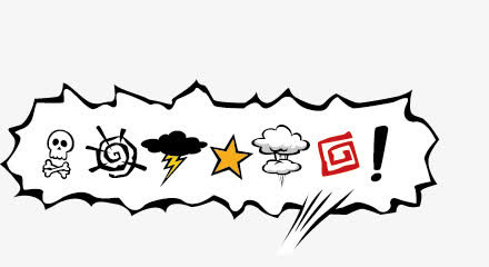 漫画爆炸框免抠