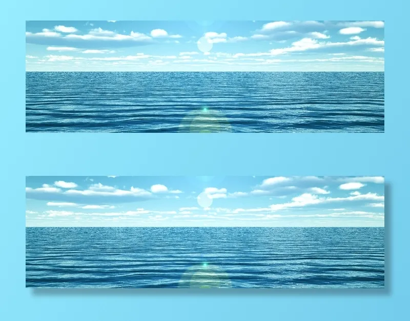 蓝天白云海面背景高清