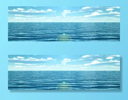 蓝天白云海面背景高清