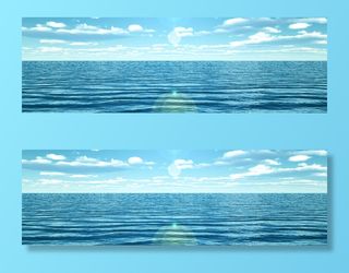 蓝天白云海面背景高清