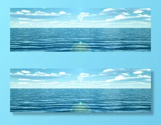 蓝天白云海面背景高清