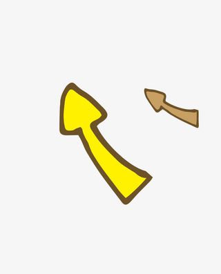 矢量向上的卡通箭头免抠