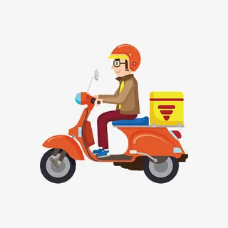 外 卖骑手配送免抠