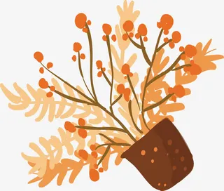 精美手绘梅花矢量免抠