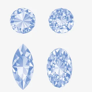 矢量宝石素材免抠手绘/卡通卡通元素