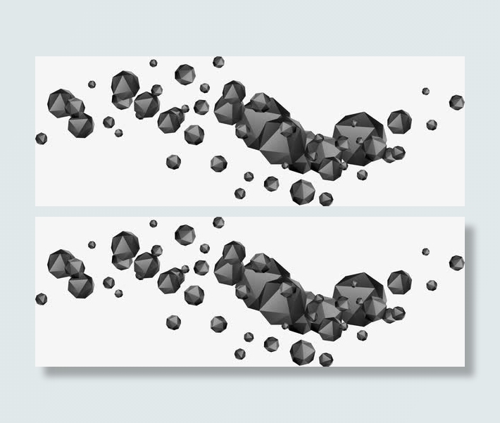 灰色几何漂浮素材免抠