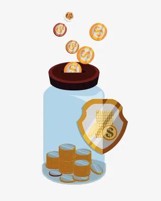 收集金币的存钱罐免抠