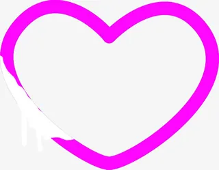 紫色心形边框免抠