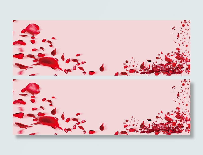 粉色花海 banner海报高清