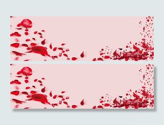 粉色花海 banner海报高清