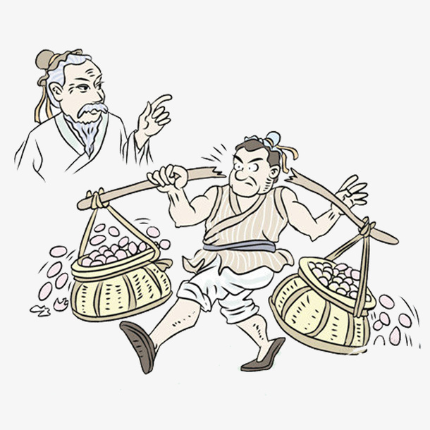 手绘 集市中国古代民风民俗 国潮风免抠