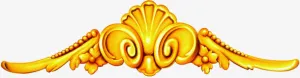 欧式金色花纹宣传册免抠