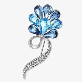 Swarovski花朵胸针免抠