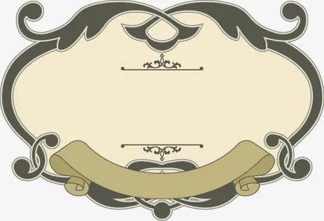 手绘椭圆黑色边框免抠