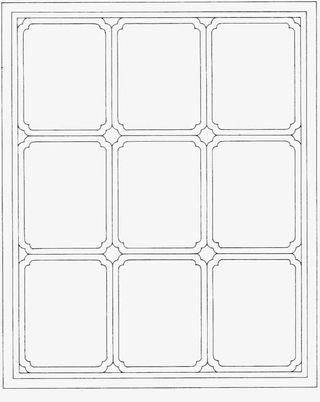 创意九宫格镂空边框免抠