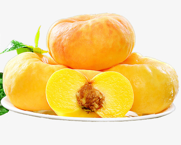 新鲜黄金蟠桃免抠