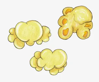 卡通复古手绘爆米花粒免抠