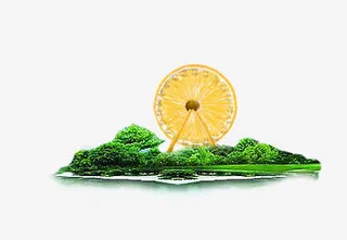 树林摩天轮背景素材