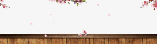 桃花花瓣木质边框纹理免抠