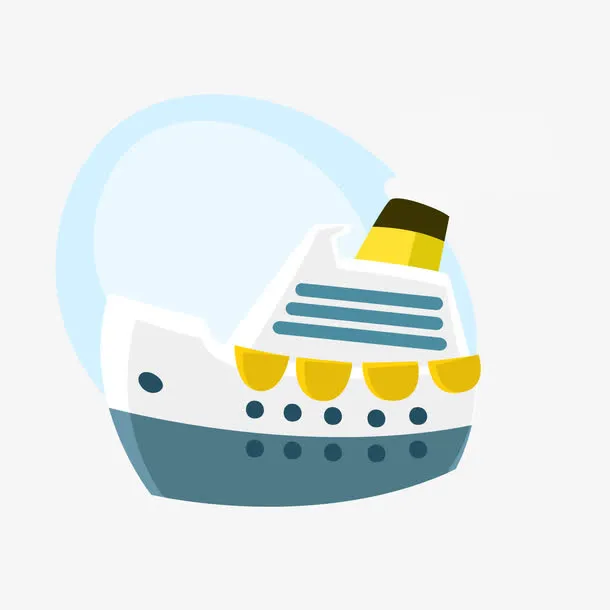 邮轮清新夏天度假元素矢量素材免抠