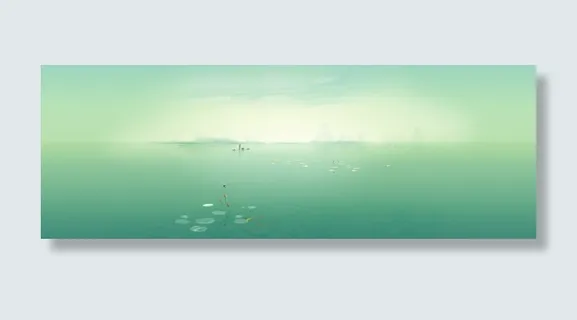治愈系湖畔banner背景