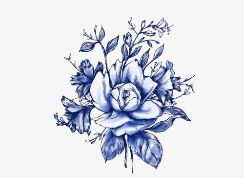 水彩花朵免抠