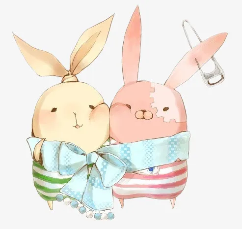 可爱粉色元素 卡通形象免抠