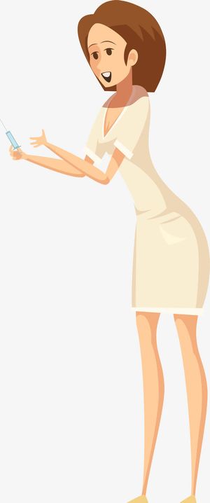 卡通打针护士免抠