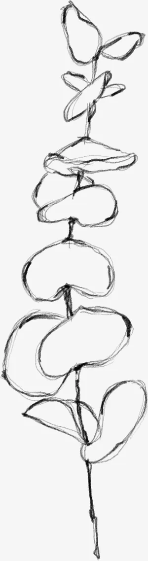 水墨花朵元素30免抠