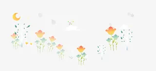 矢量卡通小花免抠