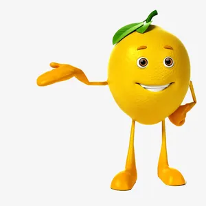 可爱柠檬创意拟人免抠