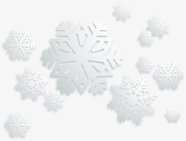 冬季矢量漫天飞雪素材免抠
