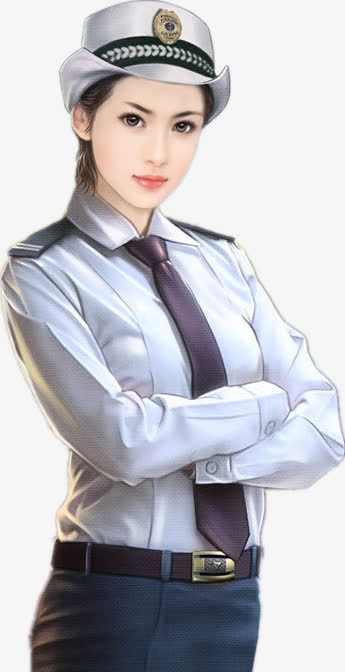 制服警花短发女孩女警免抠