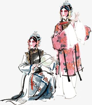 京剧唱戏的戏曲演员免抠