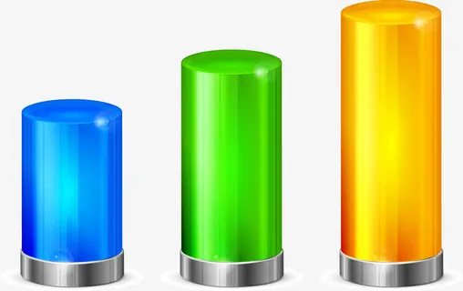 立体圆柱状分析图矢量图免抠