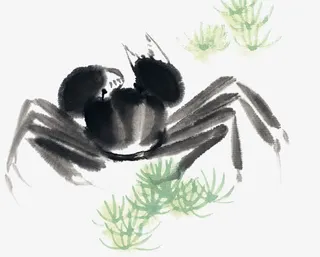 中国风螃蟹免抠