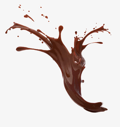 喷成的花状的巧克力免抠