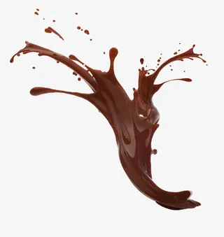 喷成的花状的巧克力免抠