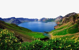 长白山景点免抠